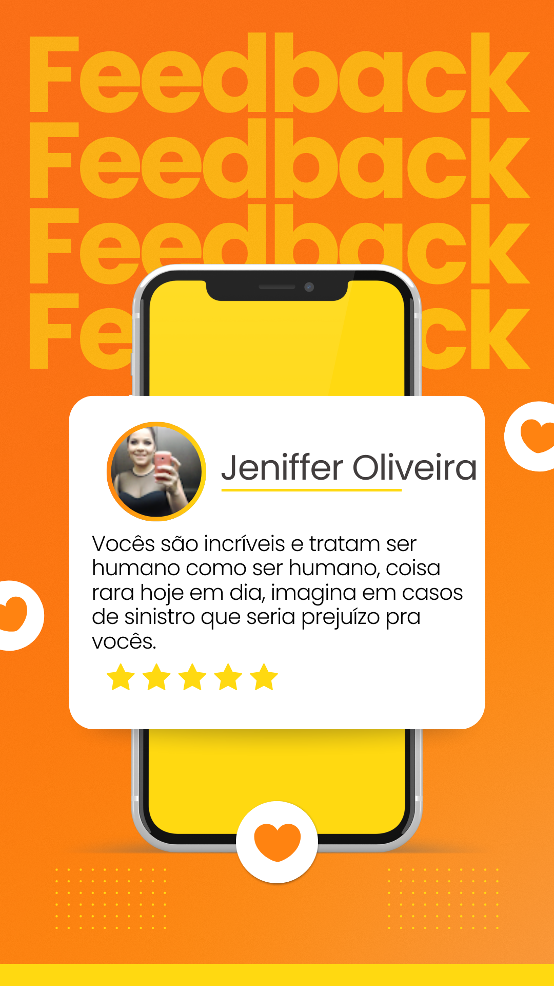 Instagram Story Feedback Moderno Laranja e Branco(2)